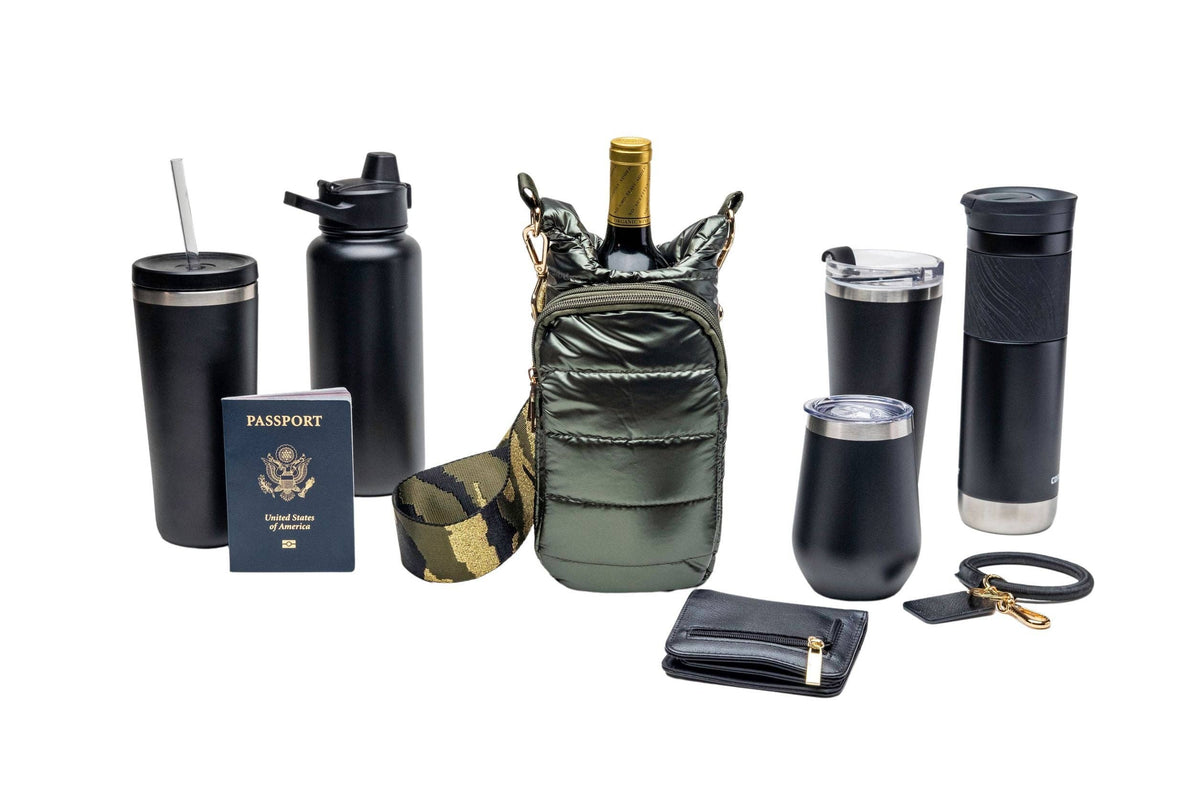 Army Green Shiny HydroBag? with Camo Strap