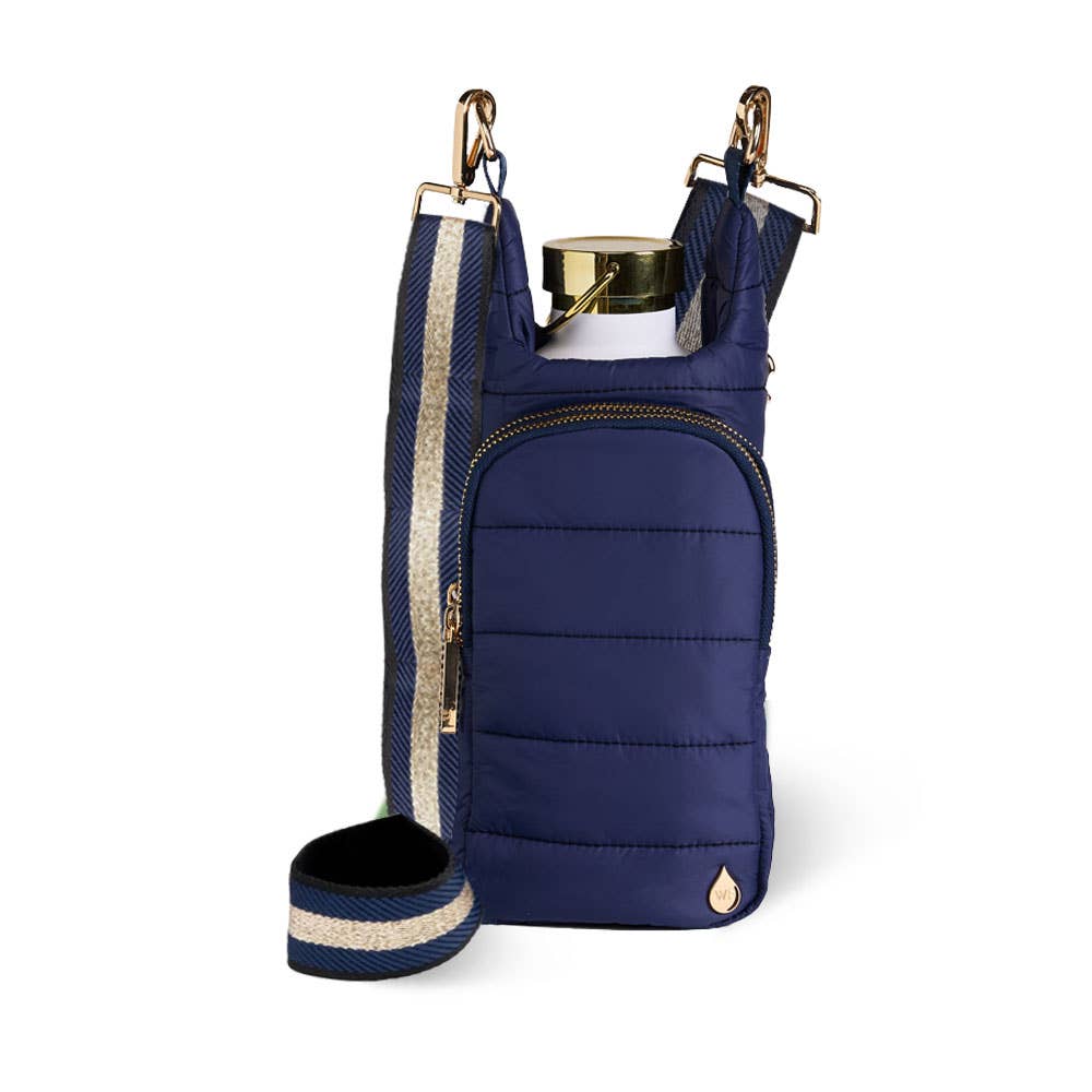 Navy Blue Matte HydroBag? with Navy/Gold Strap