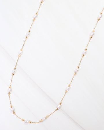 Pierre Pearl Necklace Gold