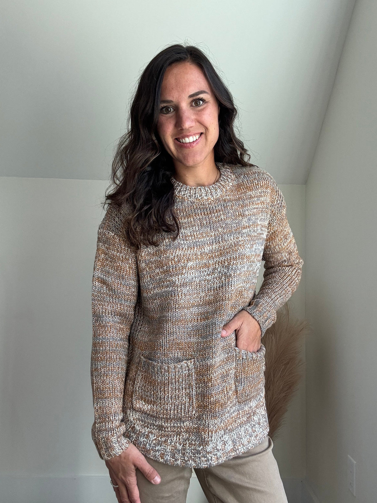 Sweater With Removable Scarf