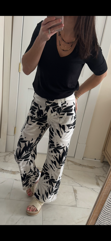 Wide Leg Pant Patch Pockets