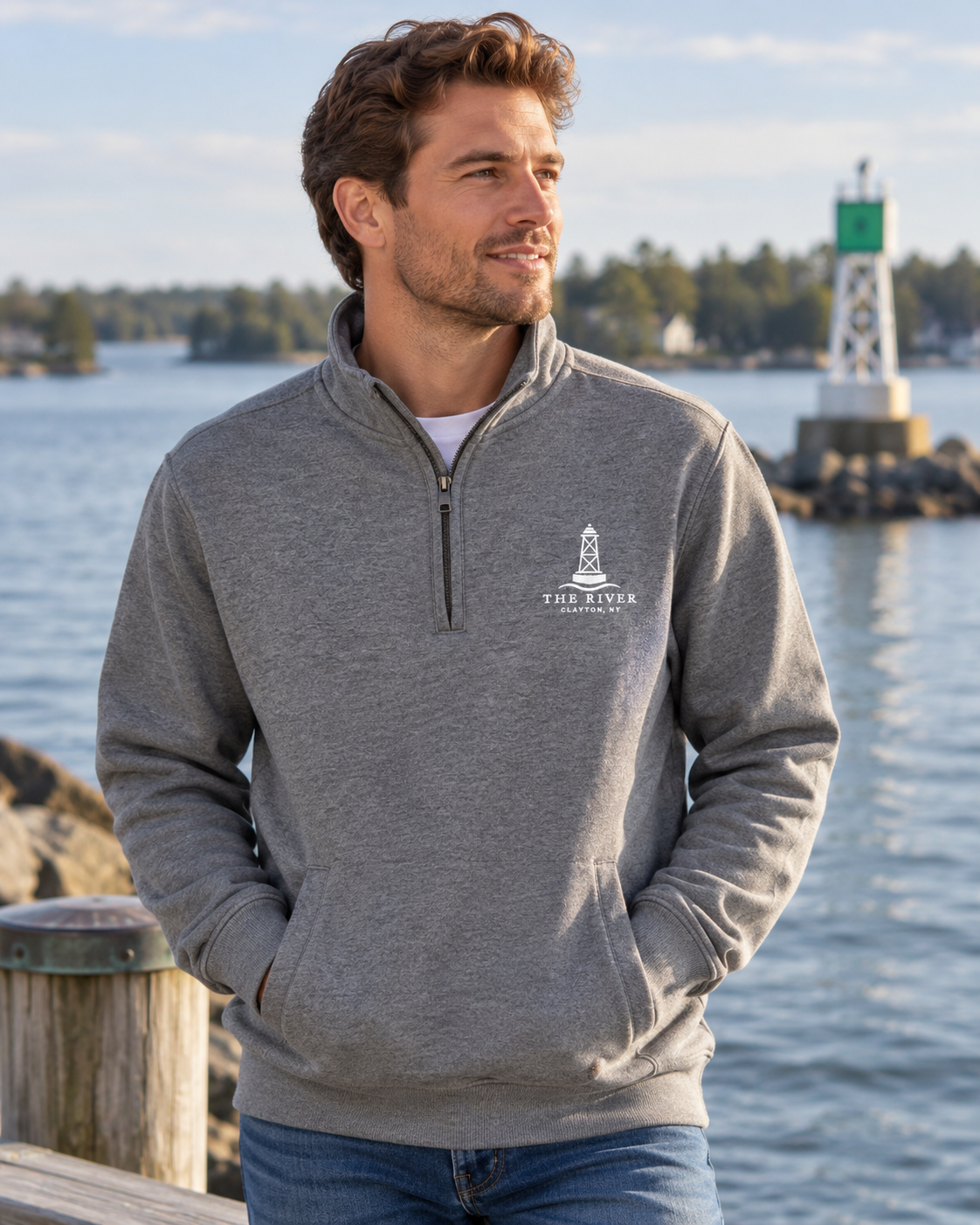 Quarter Zip-Grey