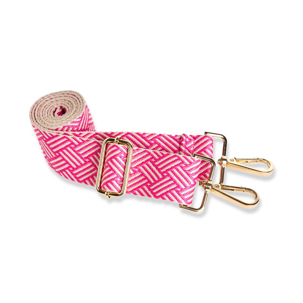 Bright Pink HydroBag? with Pink and Cream Patterned Strap