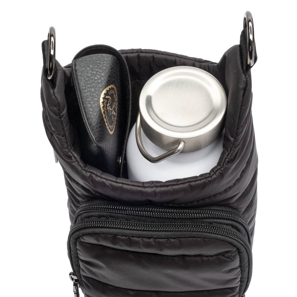 HydroBag? HANDLE?-Black Matte with Gray, Black, White Stripe
