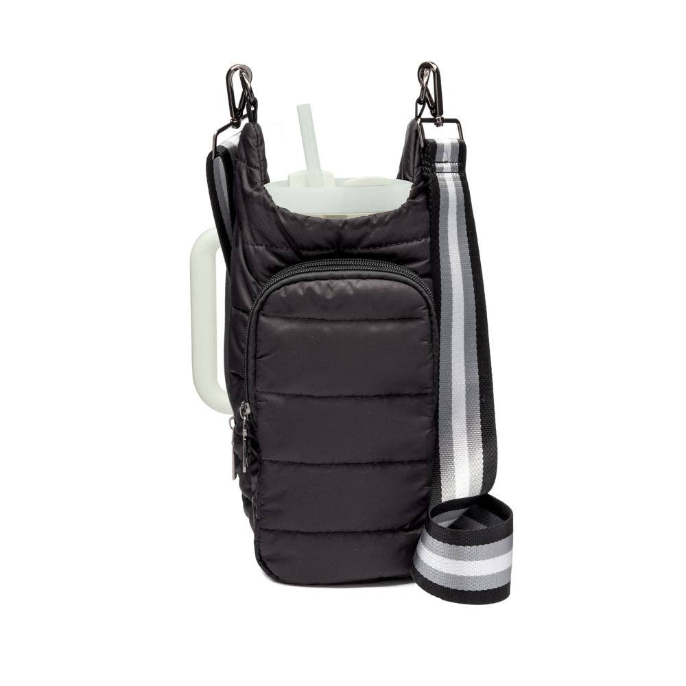 HydroBag? HANDLE?-Black Matte with Gray, Black, White Stripe