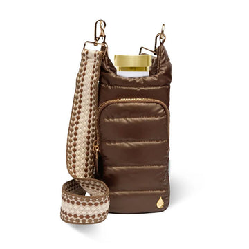 Chocolate Brown Shiny HydroBag?  with Dark Patterned Strap