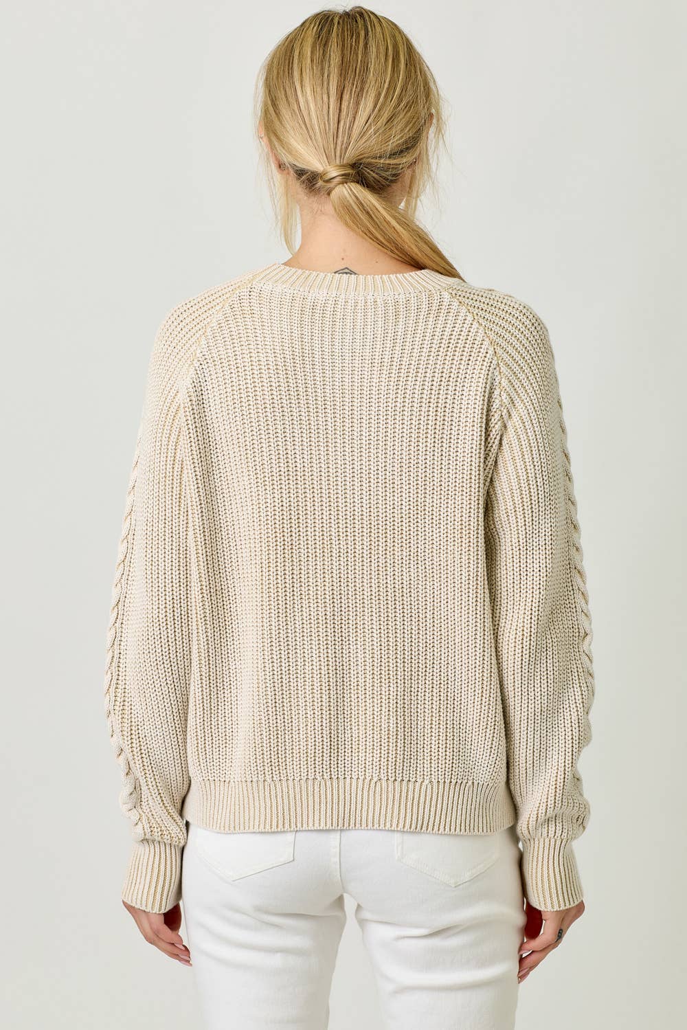 Washed Cable Sweater
