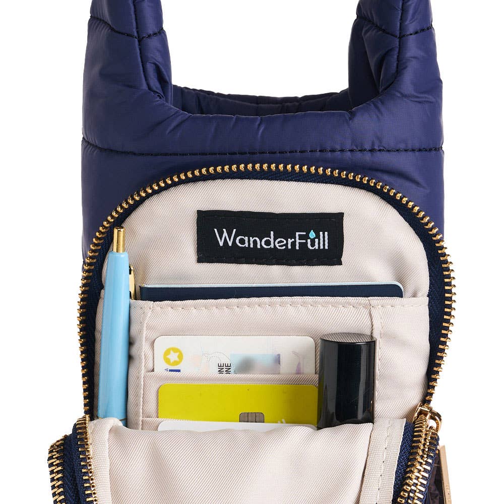 Navy Blue Matte HydroBag? with Navy/Gold Strap
