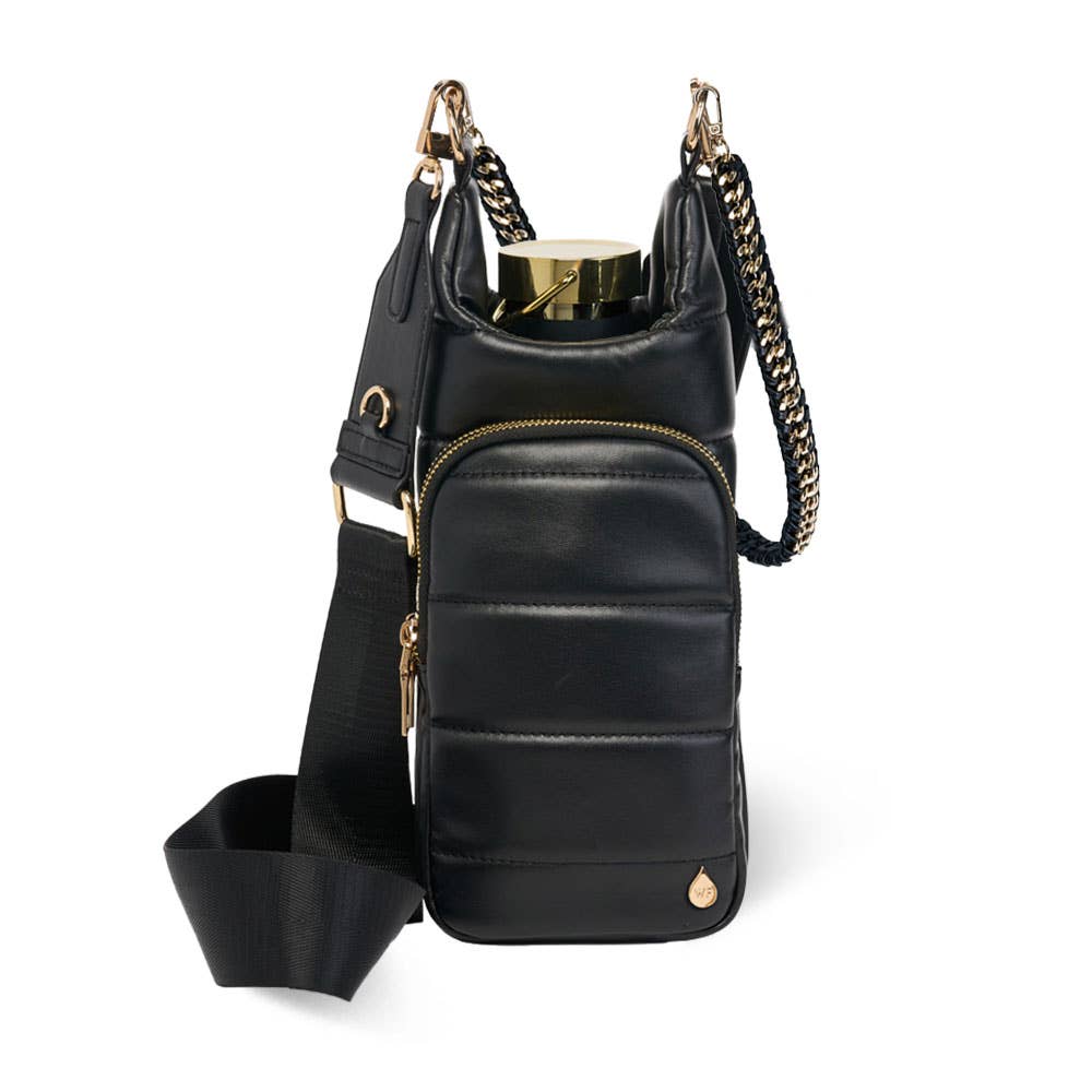 Black Vegan Leather HydroBag? with Strap Bundle